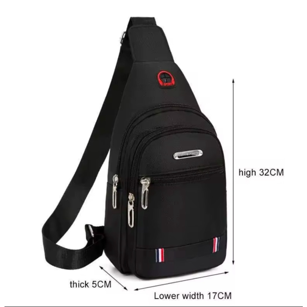 Men's Travel Sling Bag One Size Blue - Picture 5 of 7